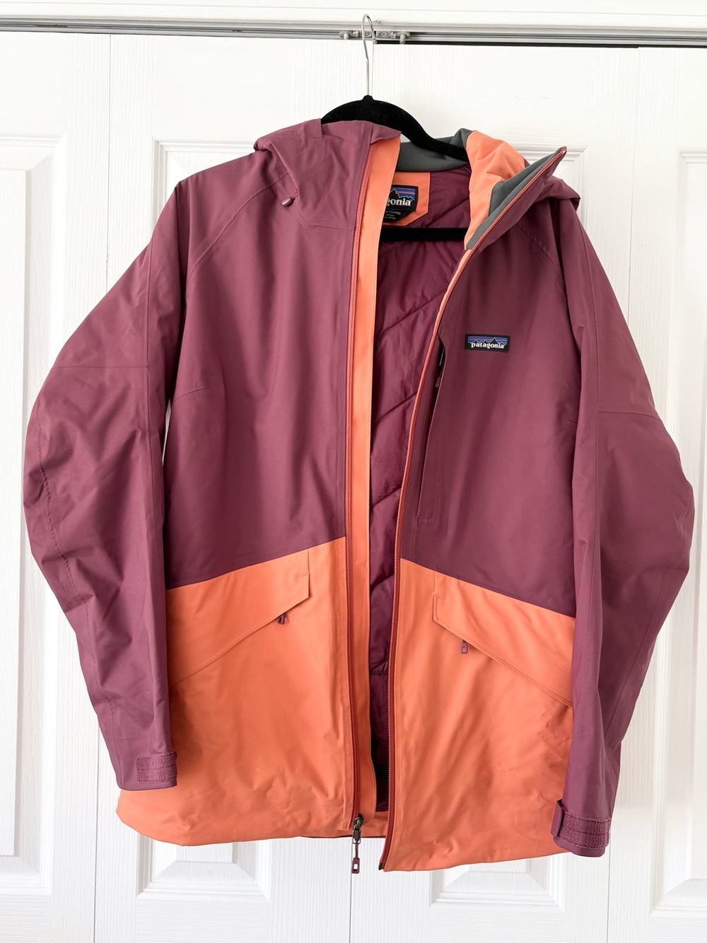 Patagonia Orange and Purple Snowbelle Ski Jacket
